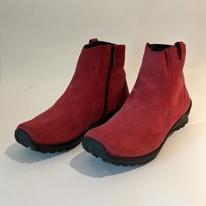 WOLKEY | Zion Water Proof Suede Booties Zipper Sides /Oxblood Final Priced $25
